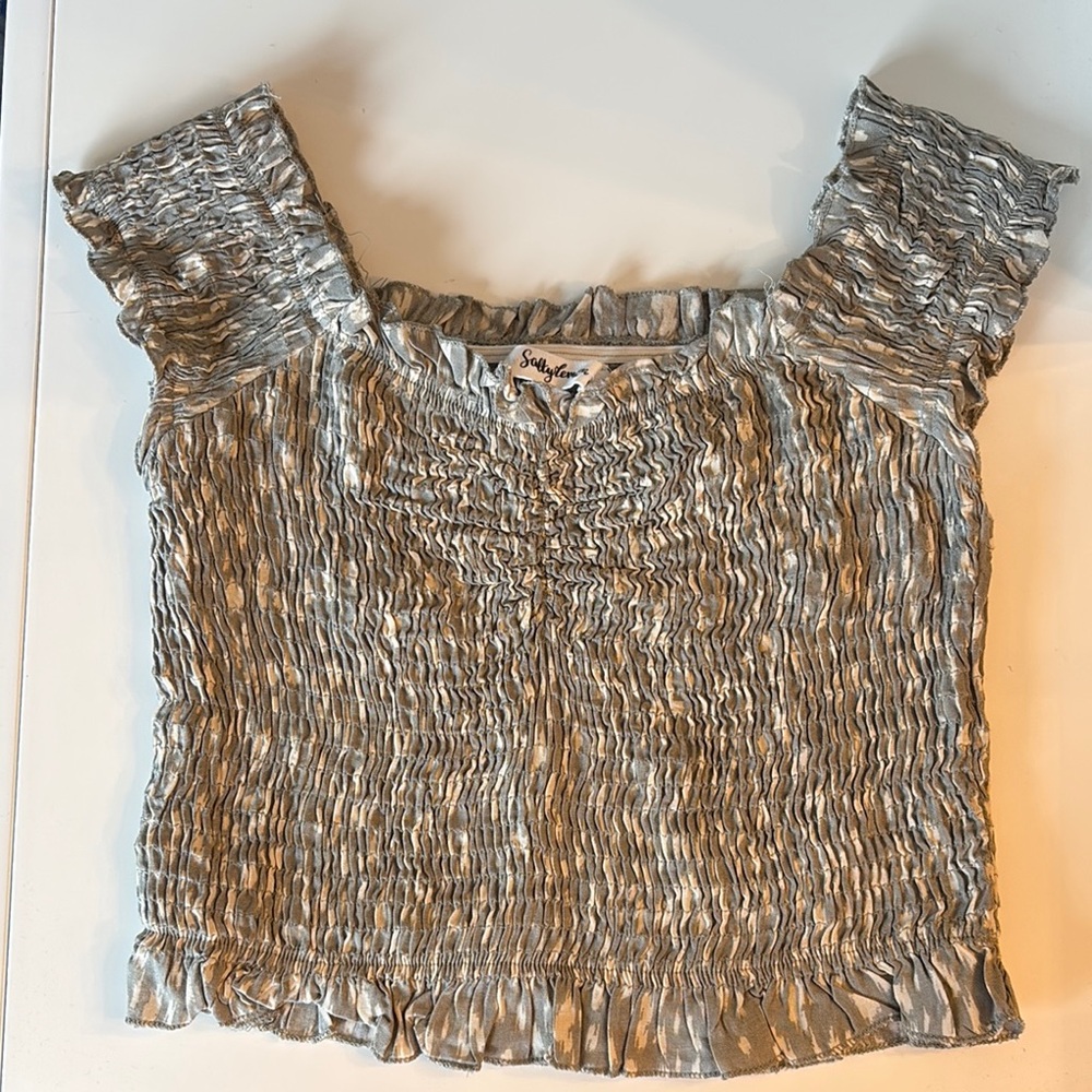 Smocked Top with Ruffled Edges - Picture 7 of 7